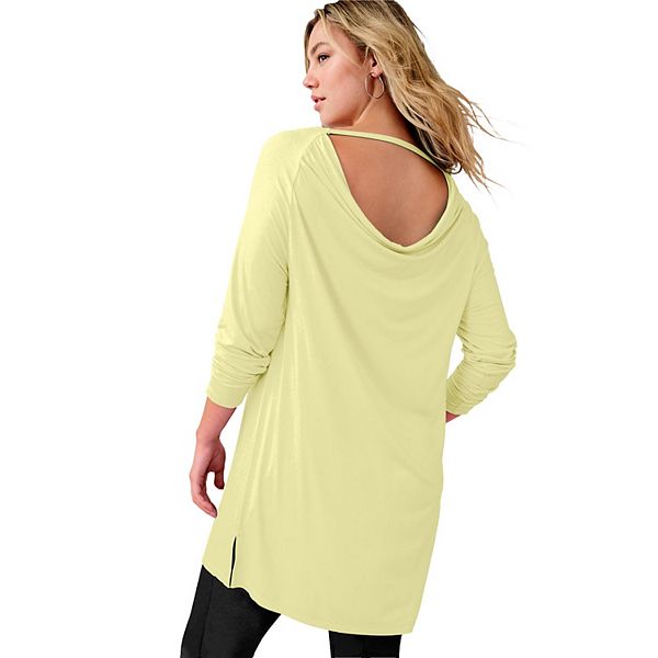 

Женский топ с рукавом реглан и драпировкой Roaman'S, Banana Cream