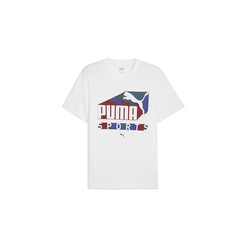 

Мужская футболка с графикой, спортивная футболка Puma, белый