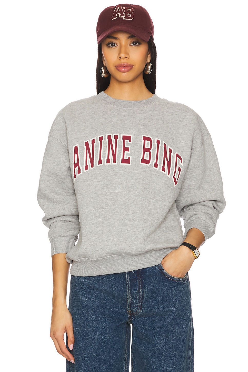 

Толстовка Spencer Anine Bing, grey melange