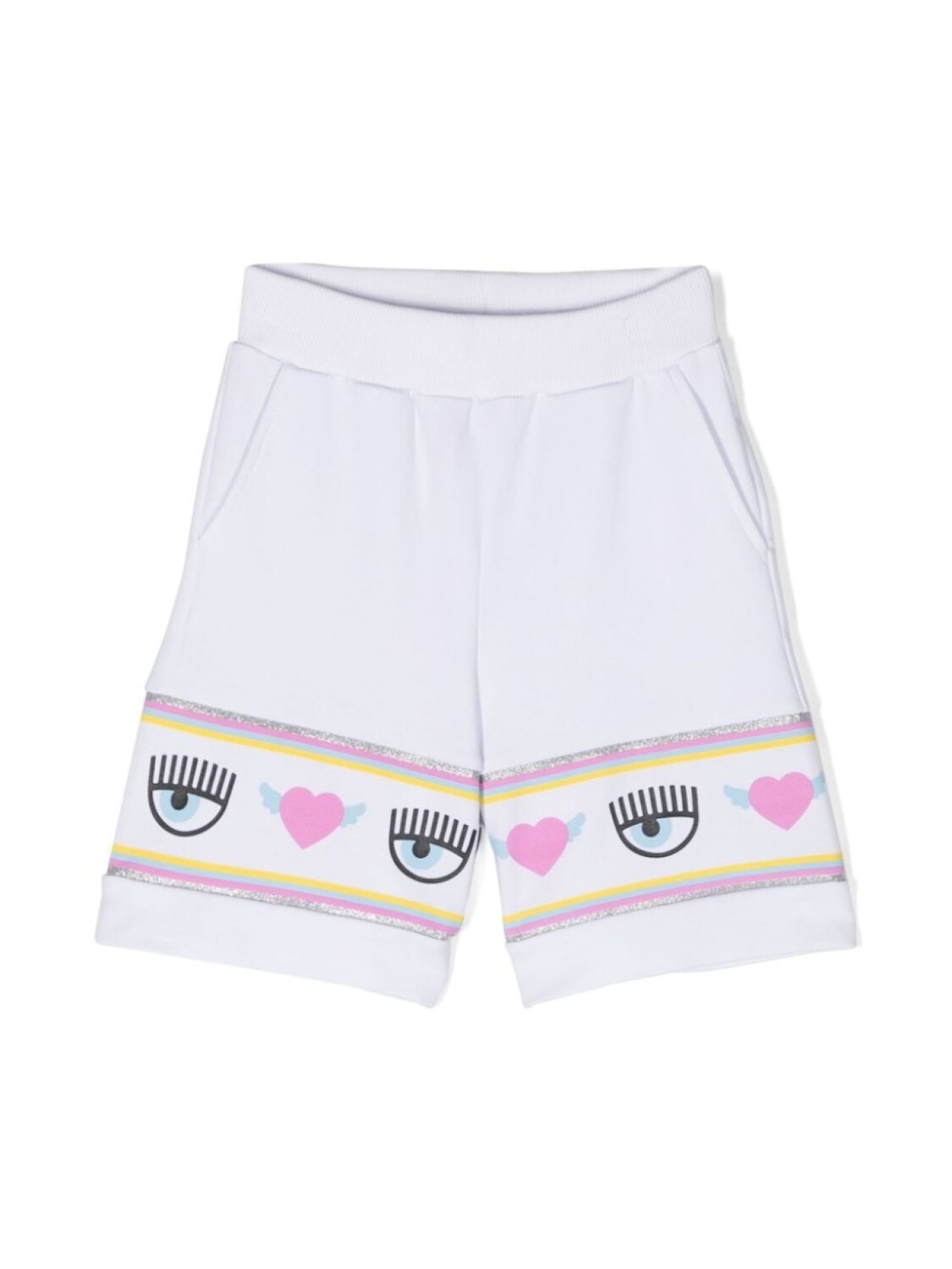 

Chiara Ferragni шорты Maxi Logomania из джерси, белый