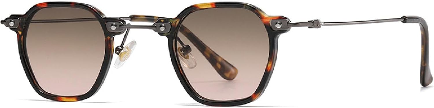 

Популярные модные маленькие женские солнцезащитные очки в стиле ретро с заклепками, мужские солнцезащитные очки с прозрачными градиентными линзами VVTWSSW, Leopard Tea Pink