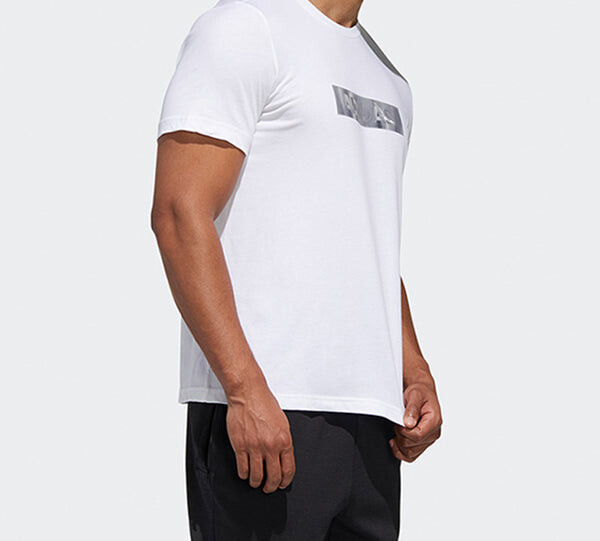 Футболка mh gfx t lng printing short sleeve white Adidas, белый — фото 4