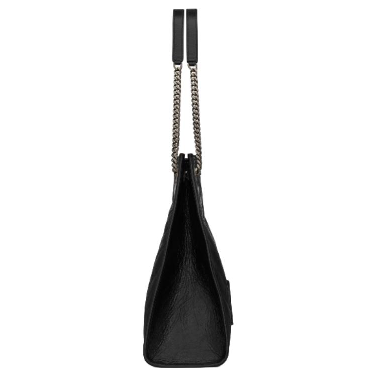 SAINT LAURENT Кожаная сумка через плечо большая Women's Black — фото 4