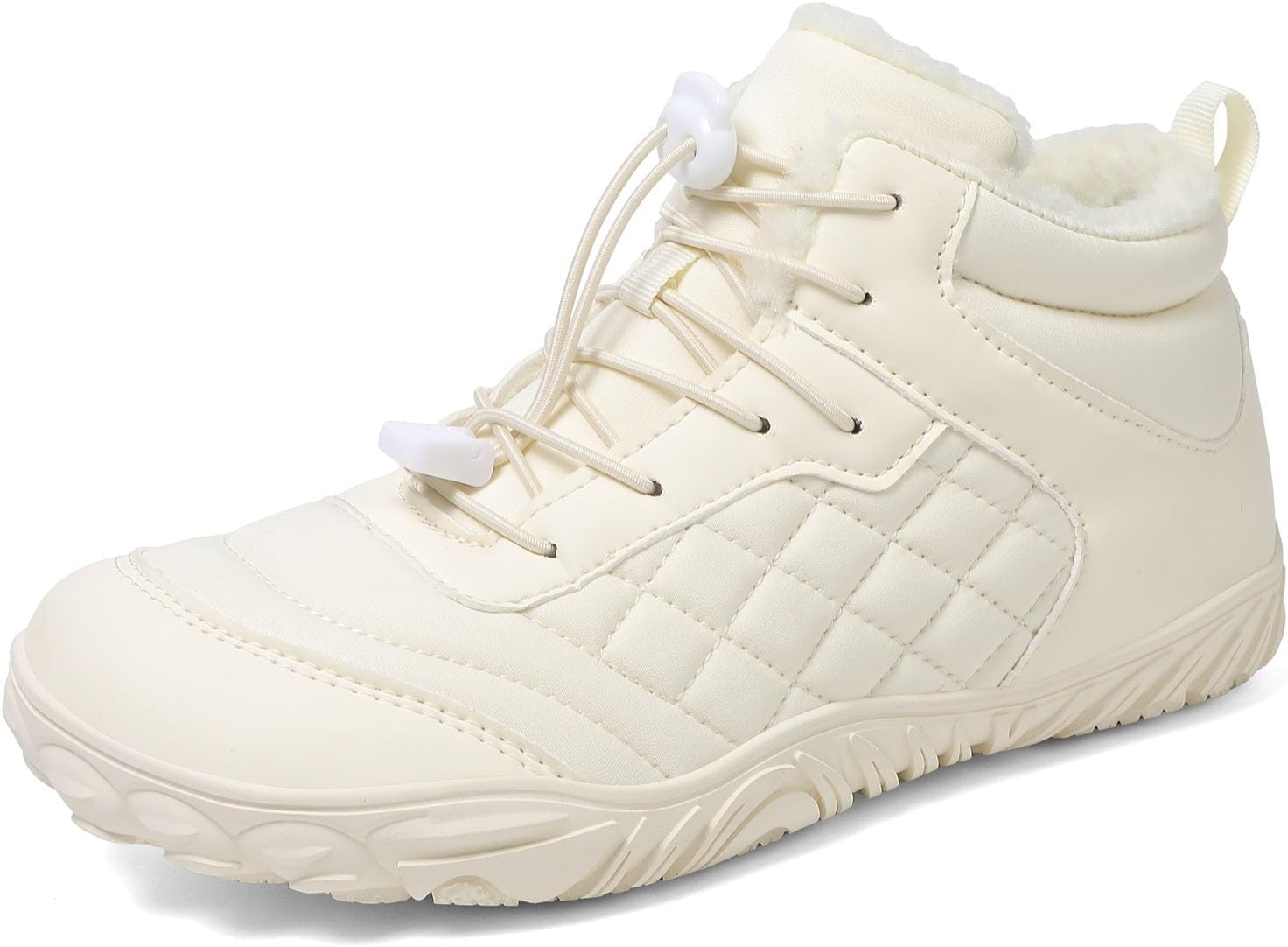 

Мужские и женские зимние сапоги без подошвы RUMPRA, утепленные мехом и водонепроницаемые, минималистичные с широкой передней частью и нулевым перепадом, бежевый