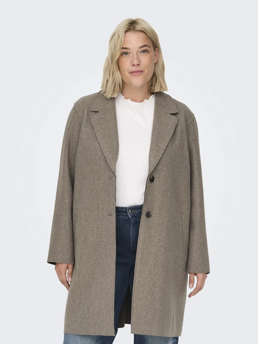 

Полупальто ONLY CARMAKOMA "CARNEW CARRIE BONDED COAT CC OTW", цвет Caribou Detail:Melange