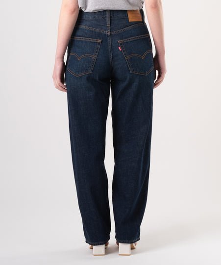 Широкие джинсы в стиле "папа" темно-синего цвета Levi's, Dark Indigo - Flat Finish — фото 3