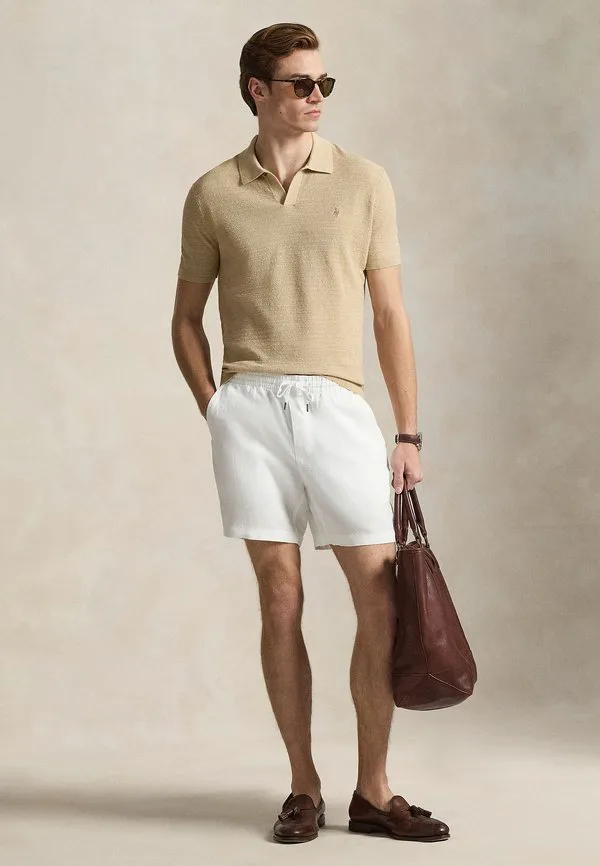 6-Дюймовые короткие шорты из льна в стиле поло преппстер Polo Ralph Lauren, White — фото 2