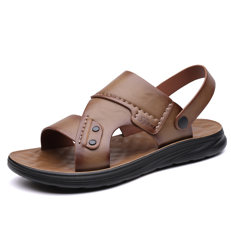 

POPULAR ROUSE PR Мужские пляжные сандалии коричневые, цвет Brown