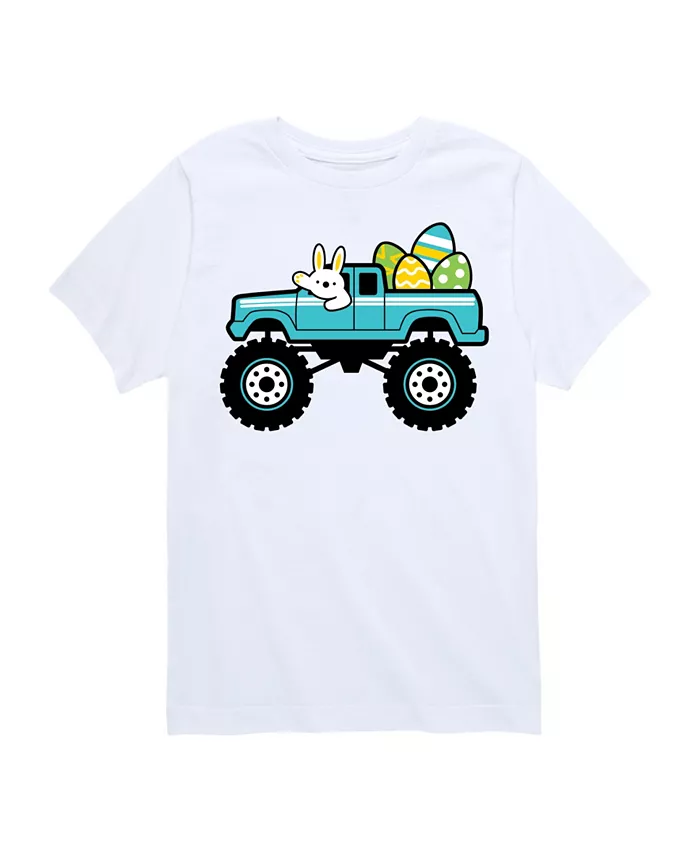 

Футболка с принтом "Easter Bunny Monster Truck" для мальчиков старшего возраста Hybrid, белый