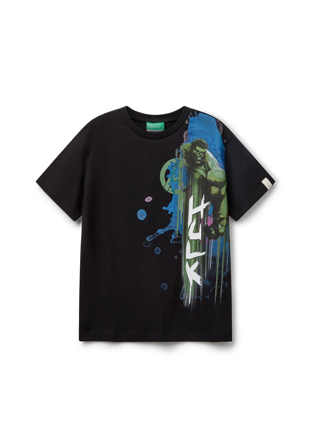 

Футболка с принтом HULK MARVEL United Colors of Benetton, черный