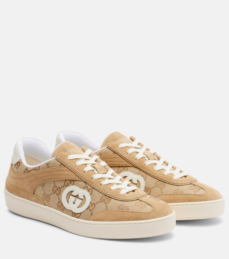 G75 GG кроссовки из канвы с отделкой из замши Gucci, Butt/Ne.Sa/But/Ow/OW