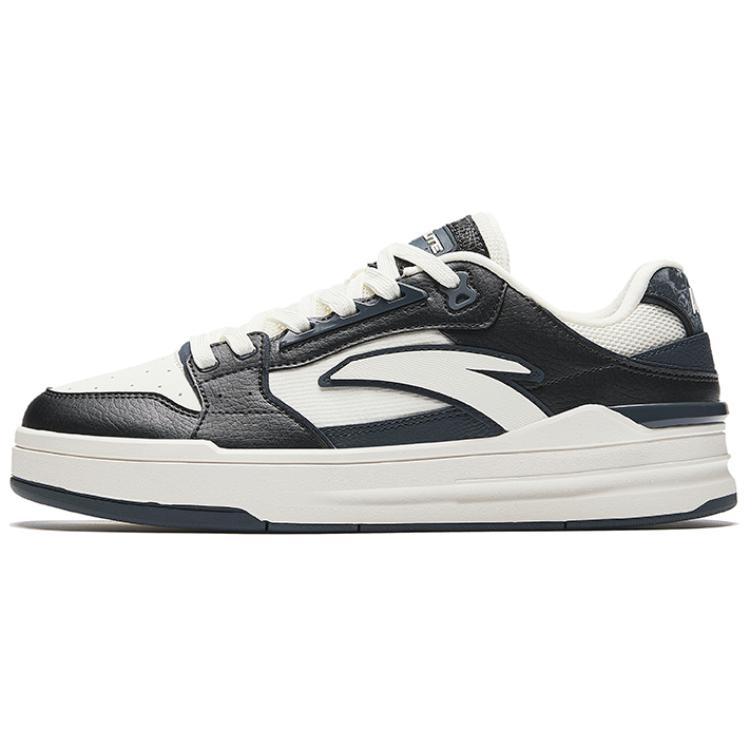 

Анта Street Play LITE противоскользящие износостойкие низкие кеды для скейтбординга мужские черно-белые, цвет: слоновая кость/базовый черный/кристально-серый