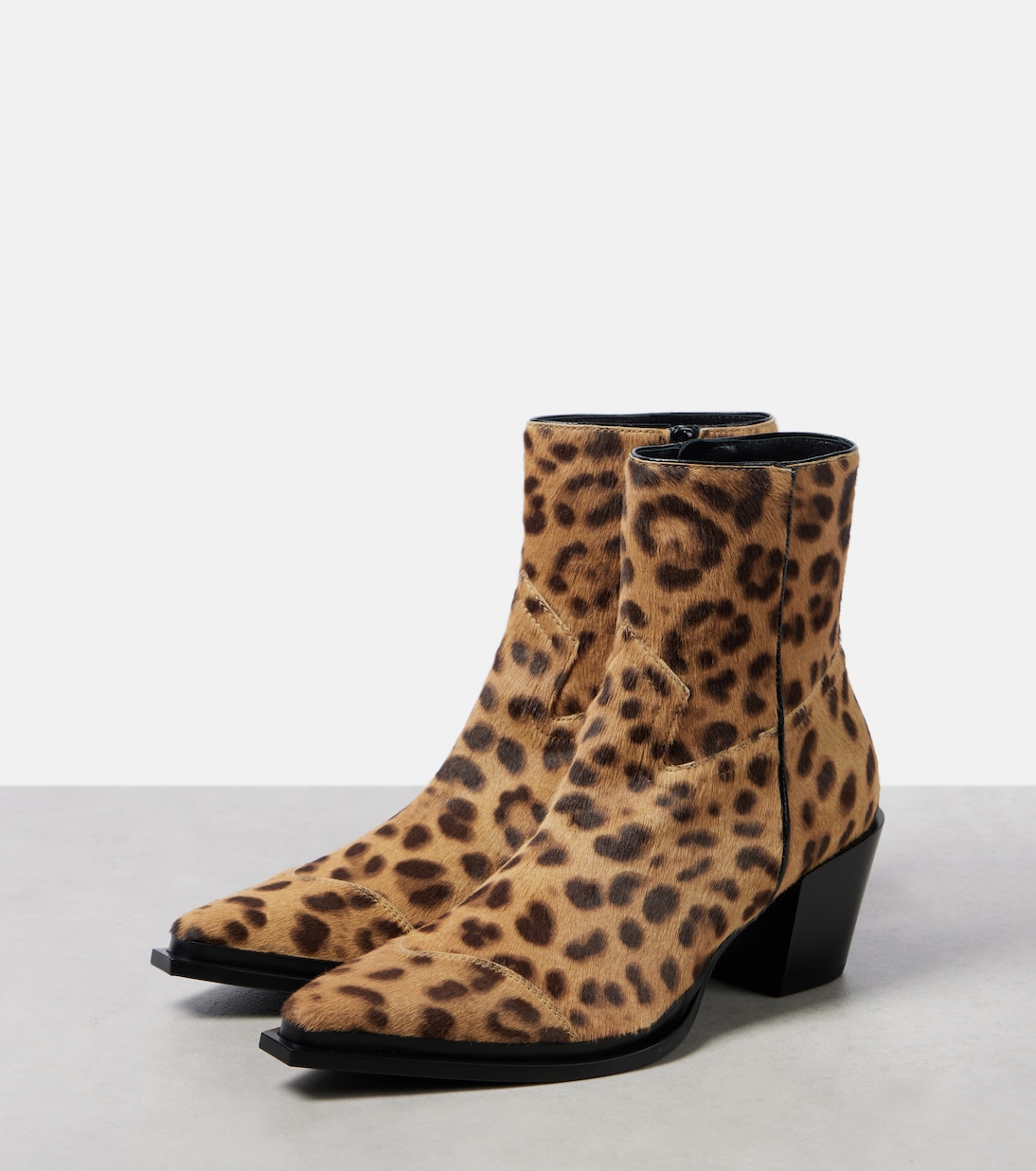 Ботильоны Cece 60 из телячьей шерсти с леопардовым принтом Jimmy Choo, Natural — фото 4