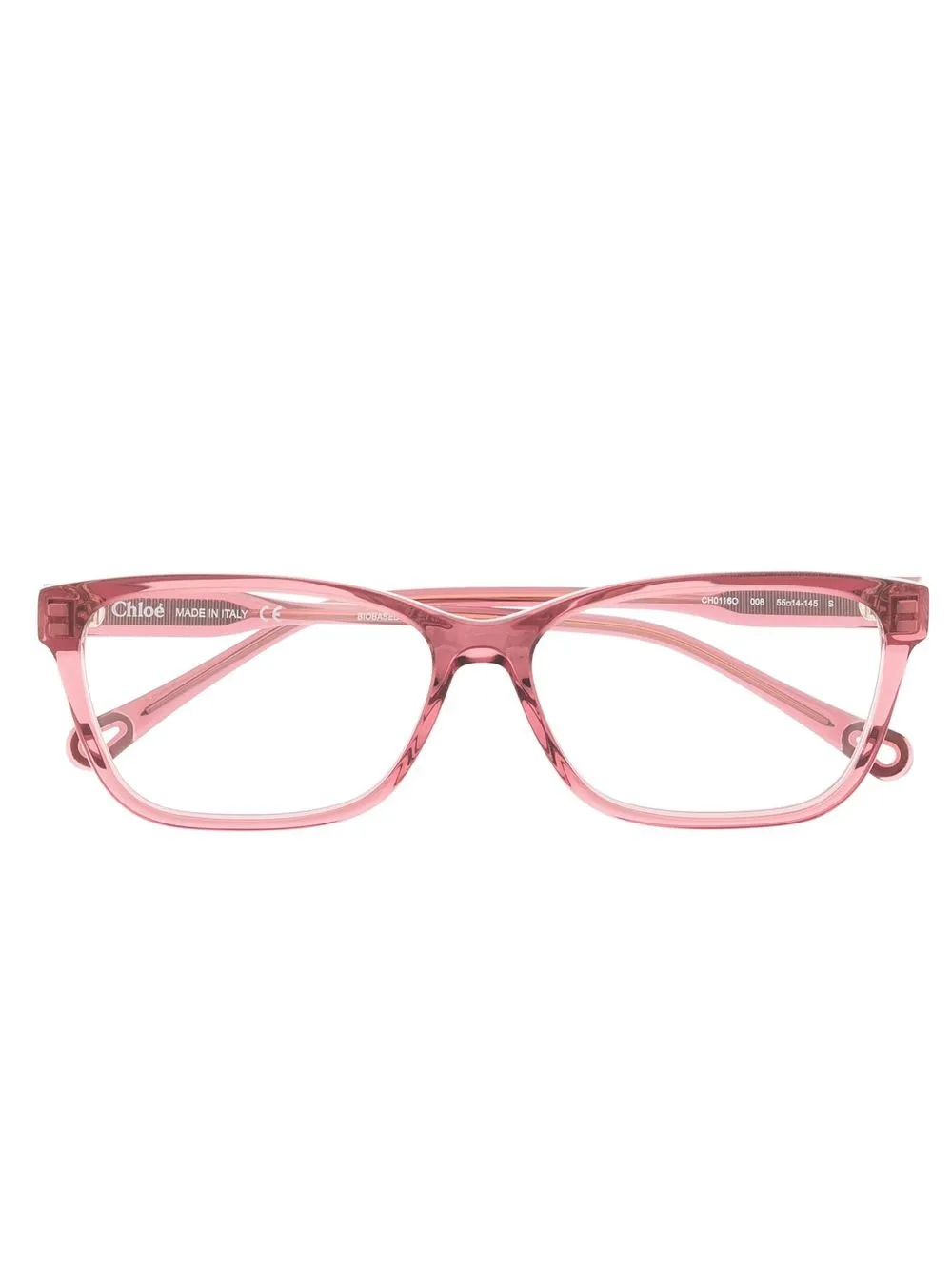 

Очки в прямоугольной оправе Chloé Eyewear, розовый