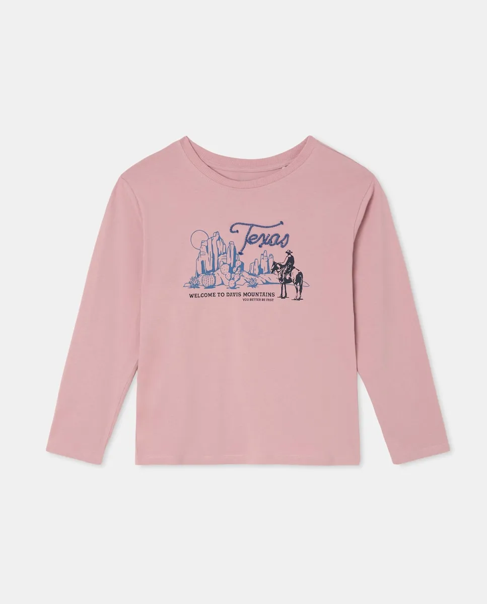 

Детская футболка с длинным рукавом и декоративным шнурком Kids El Corte Inglés, розовый