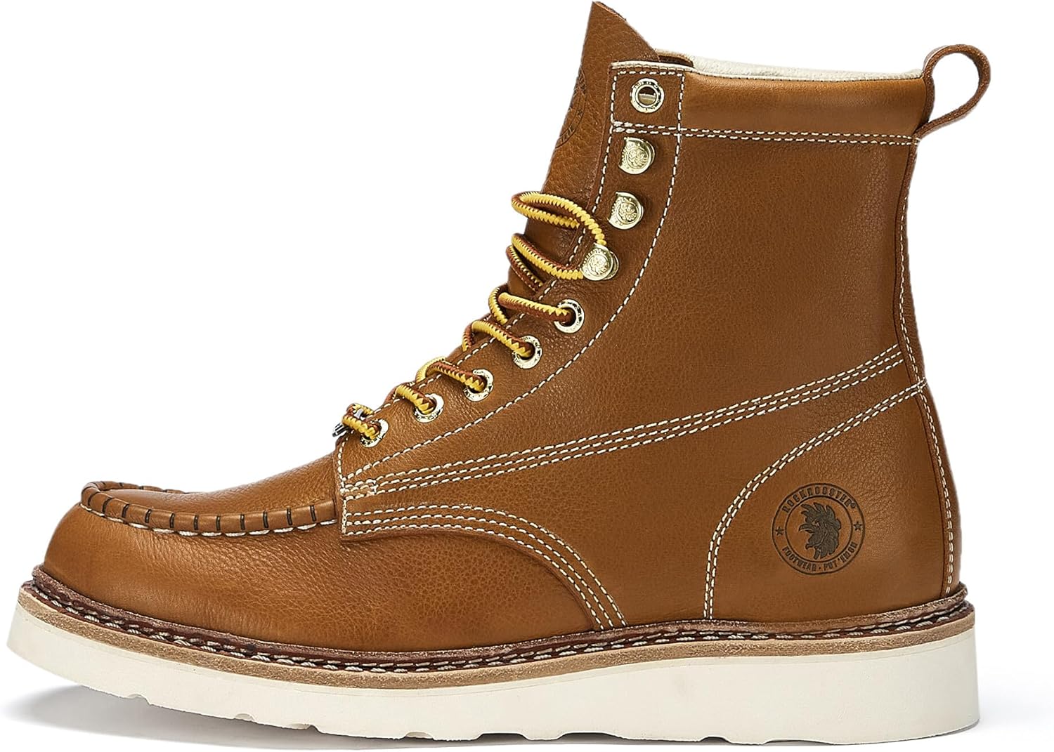 

Мужские удобные ботинки ROCKROOSTER, противоскользящие, широкие повседневные, масло- и химически стойкие, с пороном XRD, Coolmax, соответствуют стандарту ASTM F2892-18 EH, против усталости, Vap611, Brown