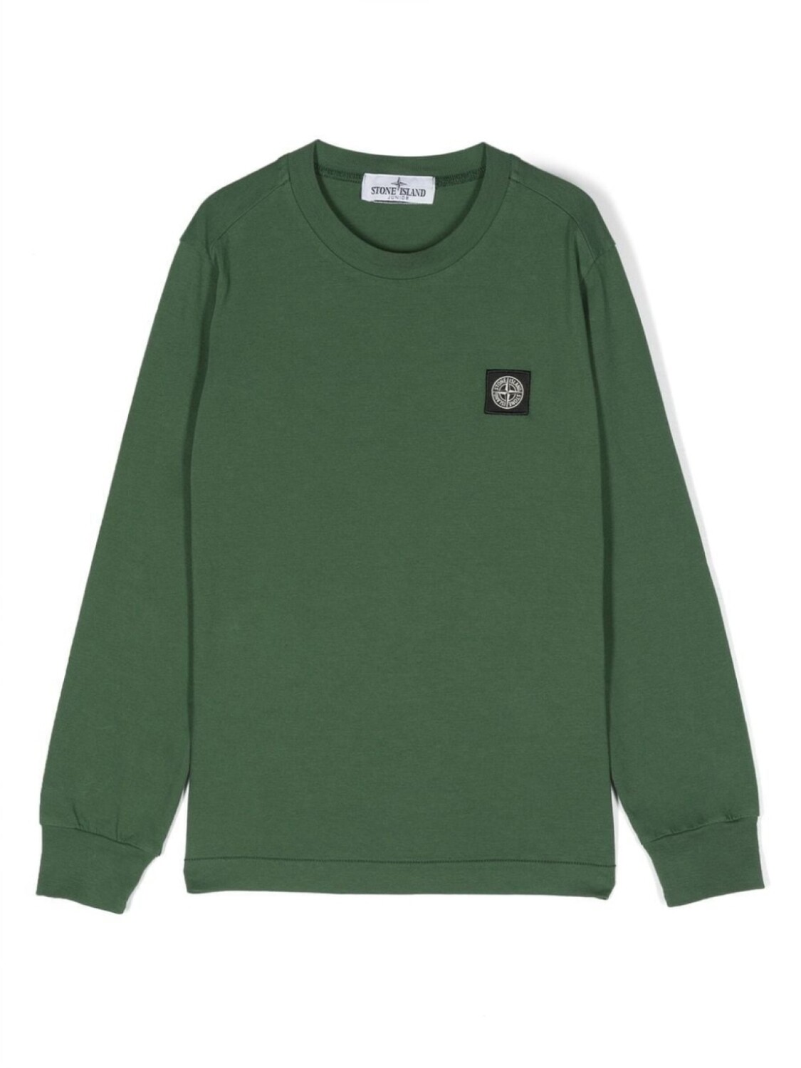 

Stone Island Junior толстовка с нашивкой-логотипом, зеленый