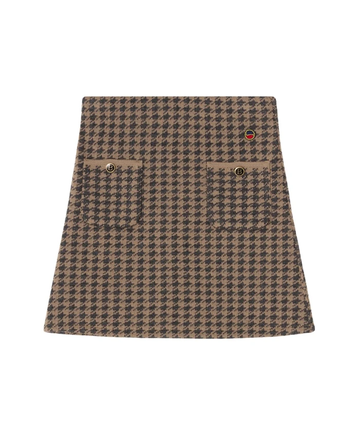 

Жаккардовая шерстяная юбка Dogtooth Busnel, мультиколор