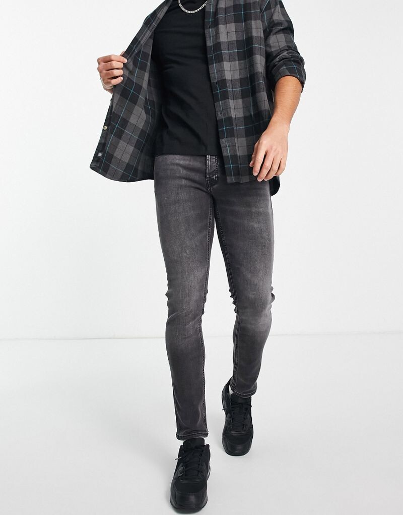 

Черные узкие зауженные джинсы Jack & Jones Intelligence Glenn