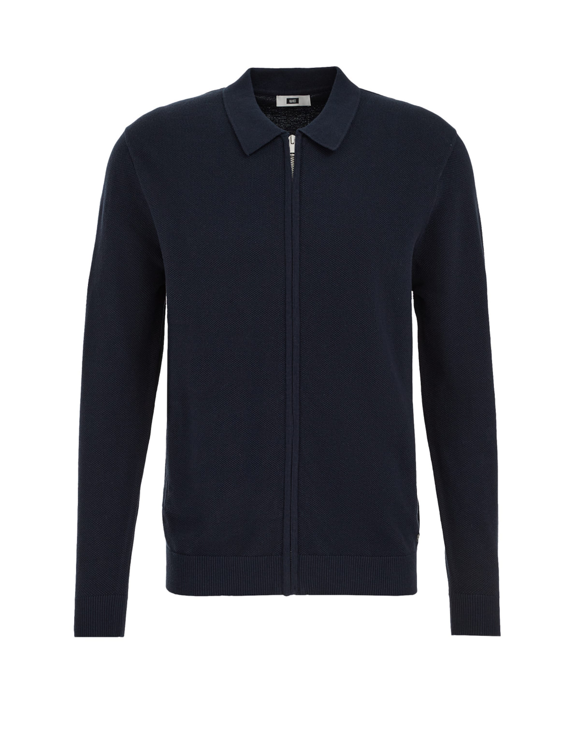 

WE Fashion Трикотажный кардиган в темно-синем цвете