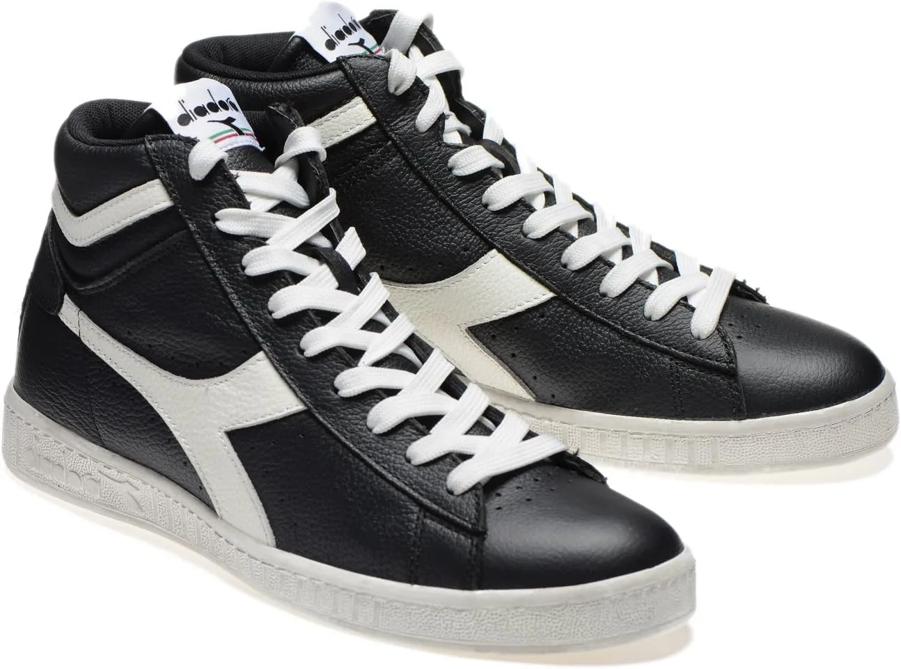 Кроссовки Diadora Unisex Game L High Waxed High Trainers, белый/черный — фото 4