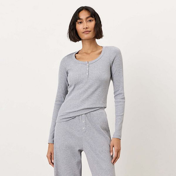 

Футболка с ребристой вязкой Pact, Heather Grey, Серый, Футболка с ребристой вязкой Pact, Heather Grey