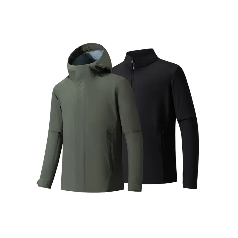 

ANTA Ветровка мужская непромокаемая, Rock Pine Green/Basic Black