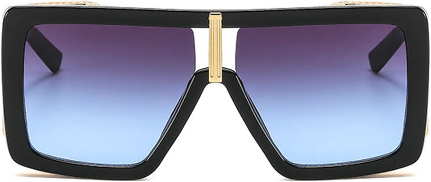 

Солнцезащитные очки Willochra в винтажном стиле, большие квадратные, для женщин и мужчин, модные, с крупной оправой и плоской верхней частью, солнцезащитные очки-щитки UV400, C6