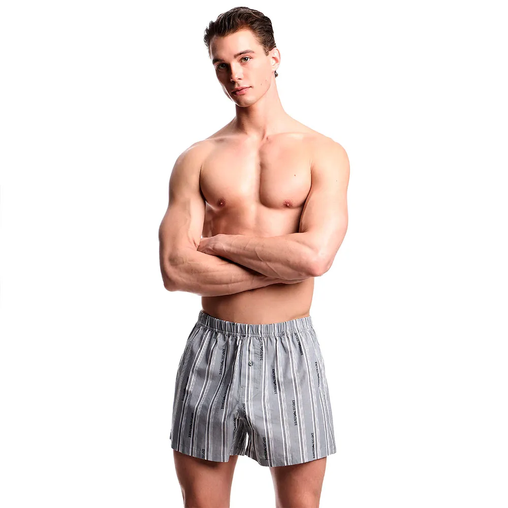 

Боксеры Emporio Armani Logoed Pattern Woven, серый