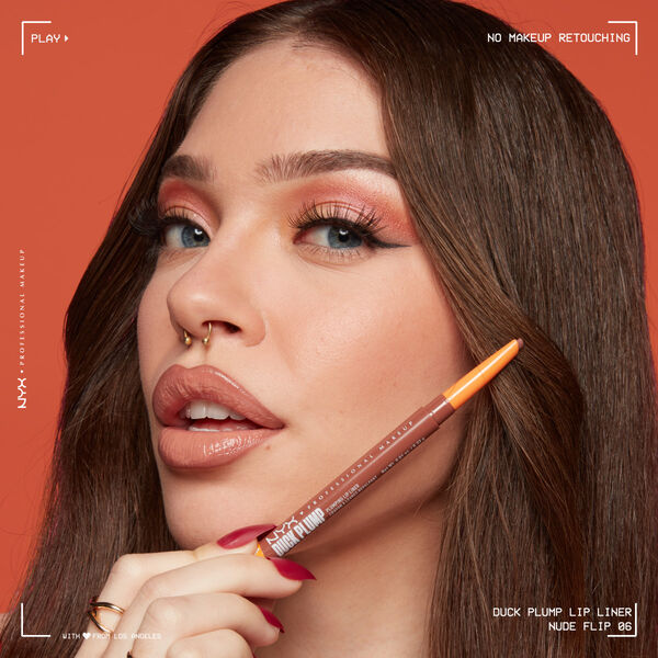 Увеличивающий карандаш для губ 06 nude flip, 10,66 г Nyx Professional Makeup Duck plump plumping lip liner, цвет 06 nude flip — фото 3
