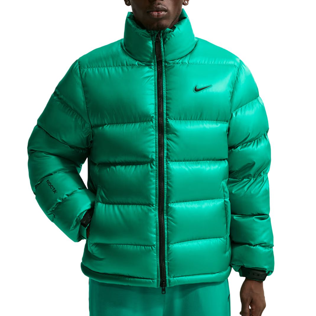 Пуховая куртка X Nocta FW25, версия для заморских территорий, унисекс Nike, neptune зеленый/черный — фото 3