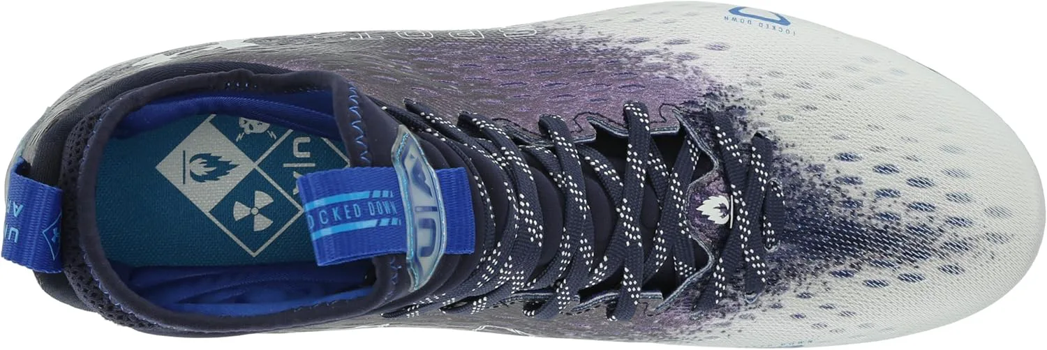 Футбольные бутсы Under Armour Men's Spotlight Lux Mc 2.0, темно-синий/белый — фото 2