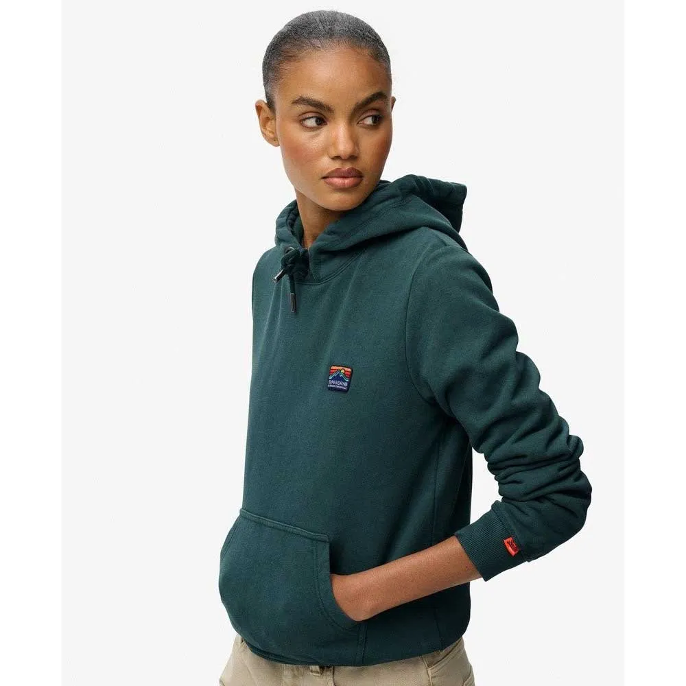 Худи Superdry Great Outdoors с вышивкой Relax, зеленый — фото 4
