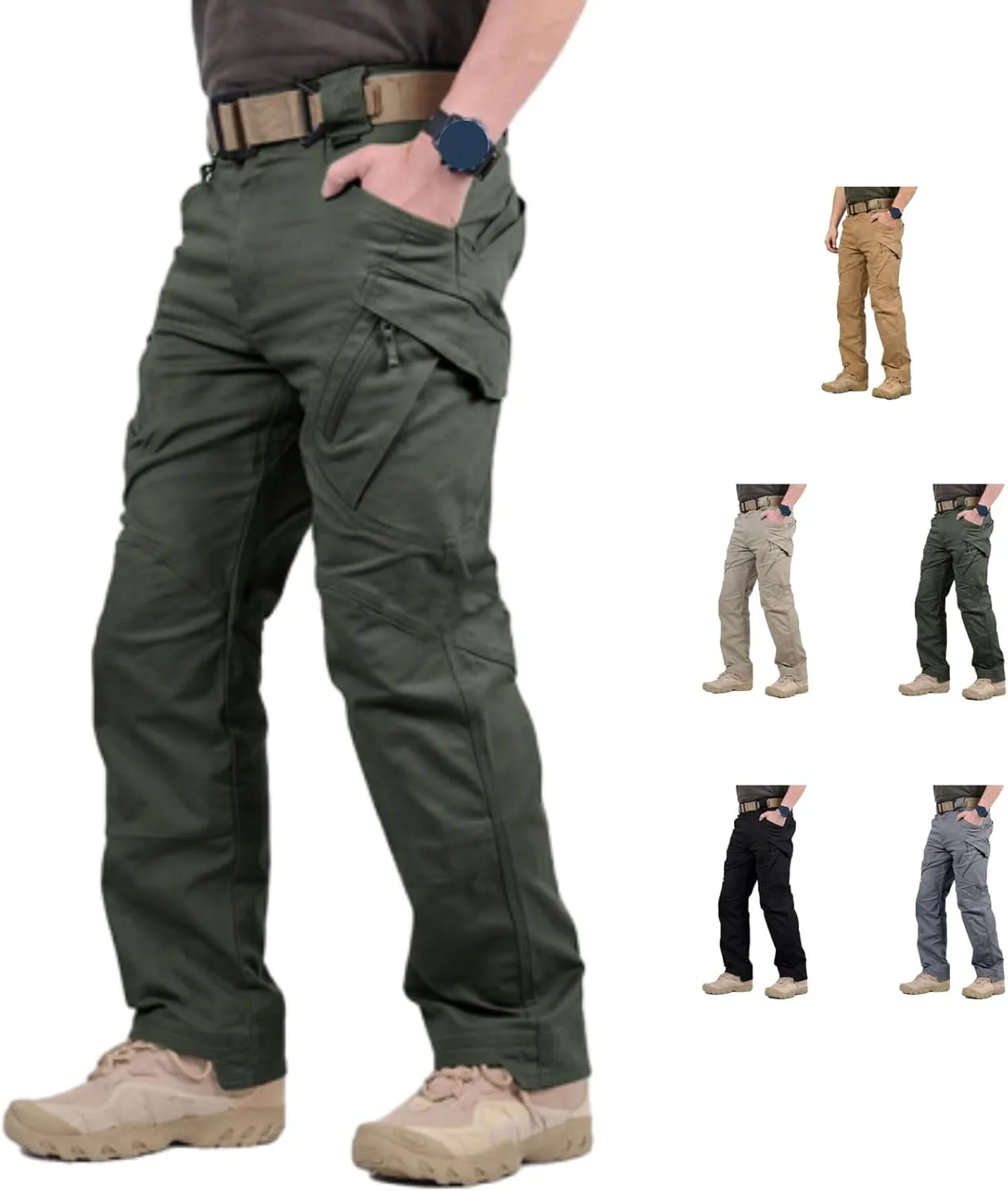 

Тактические водонепроницаемые штаны для мужчин, легкие хлопковые с множеством карманов GHTRHSB