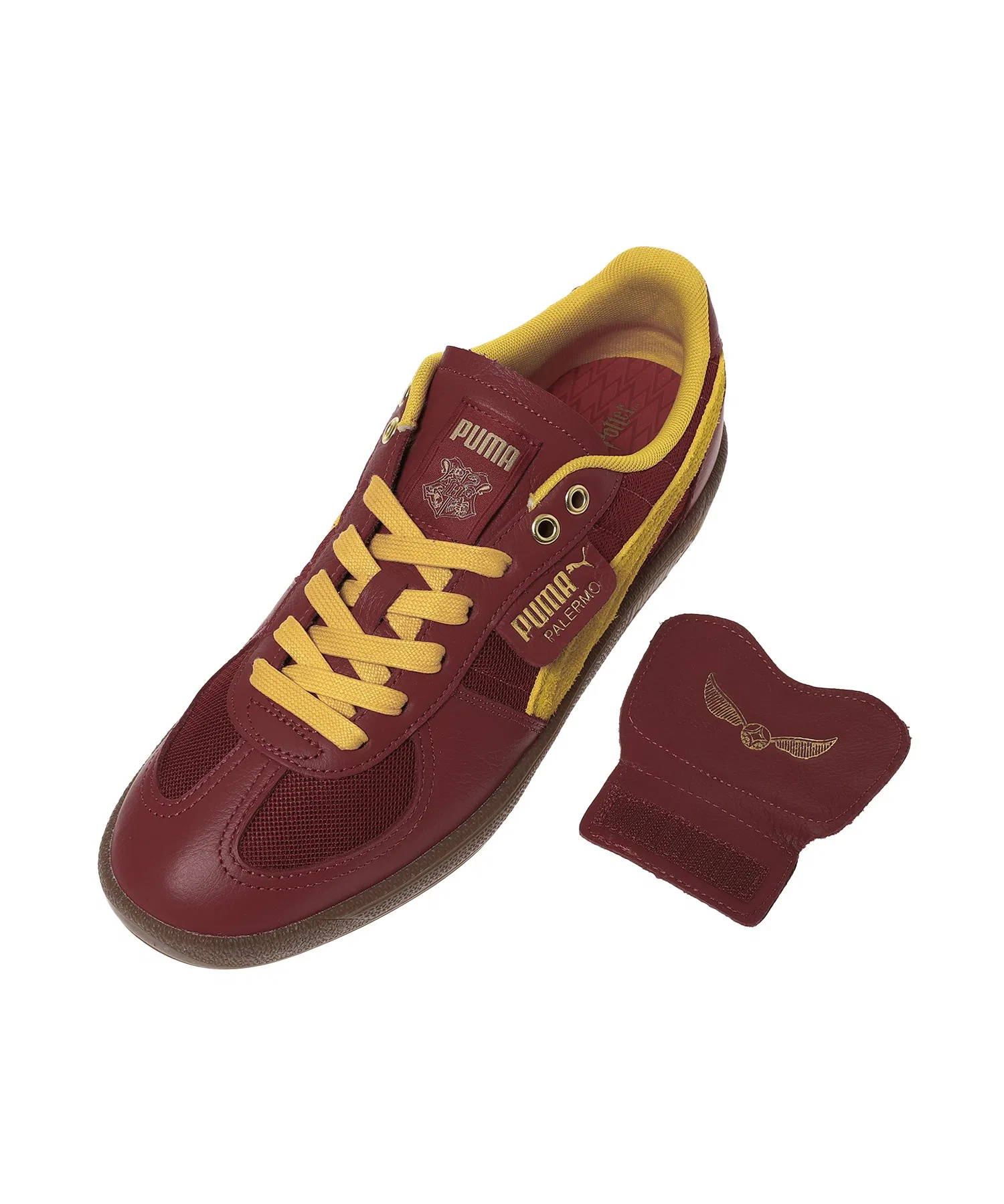 Мужские кроссовки из натуральной кожи PUMA PALERMO HARRY POTTER красные — фото 4