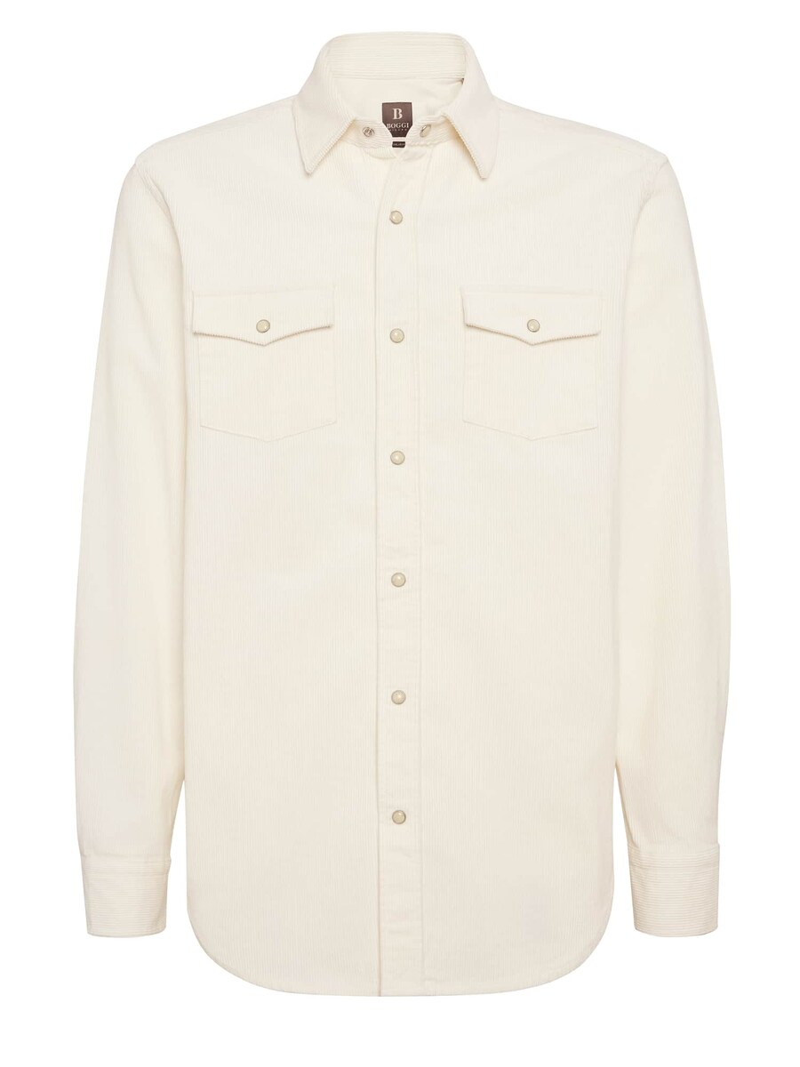 

Повседневная рубашка Boggi Milano Regular fit Button Up Shirt, кремовый