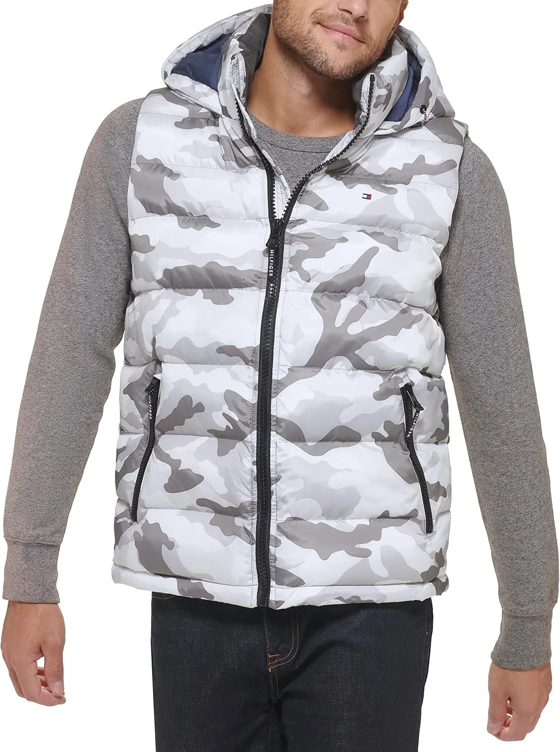 Мужской пуховый жилет с капюшоном Tommy Hilfiger