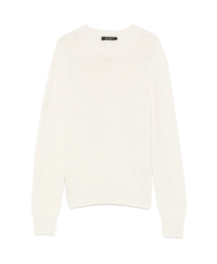 

Кашемировый свитер с круглым вырезом Aragona, белый