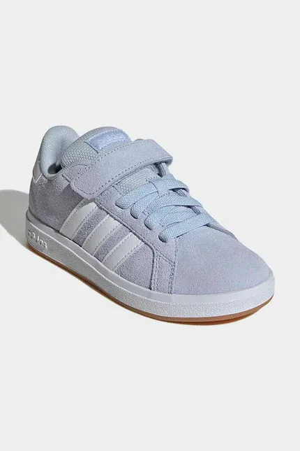Кроссовки замшевые Grand Court 00s Adidas, синий — фото 2