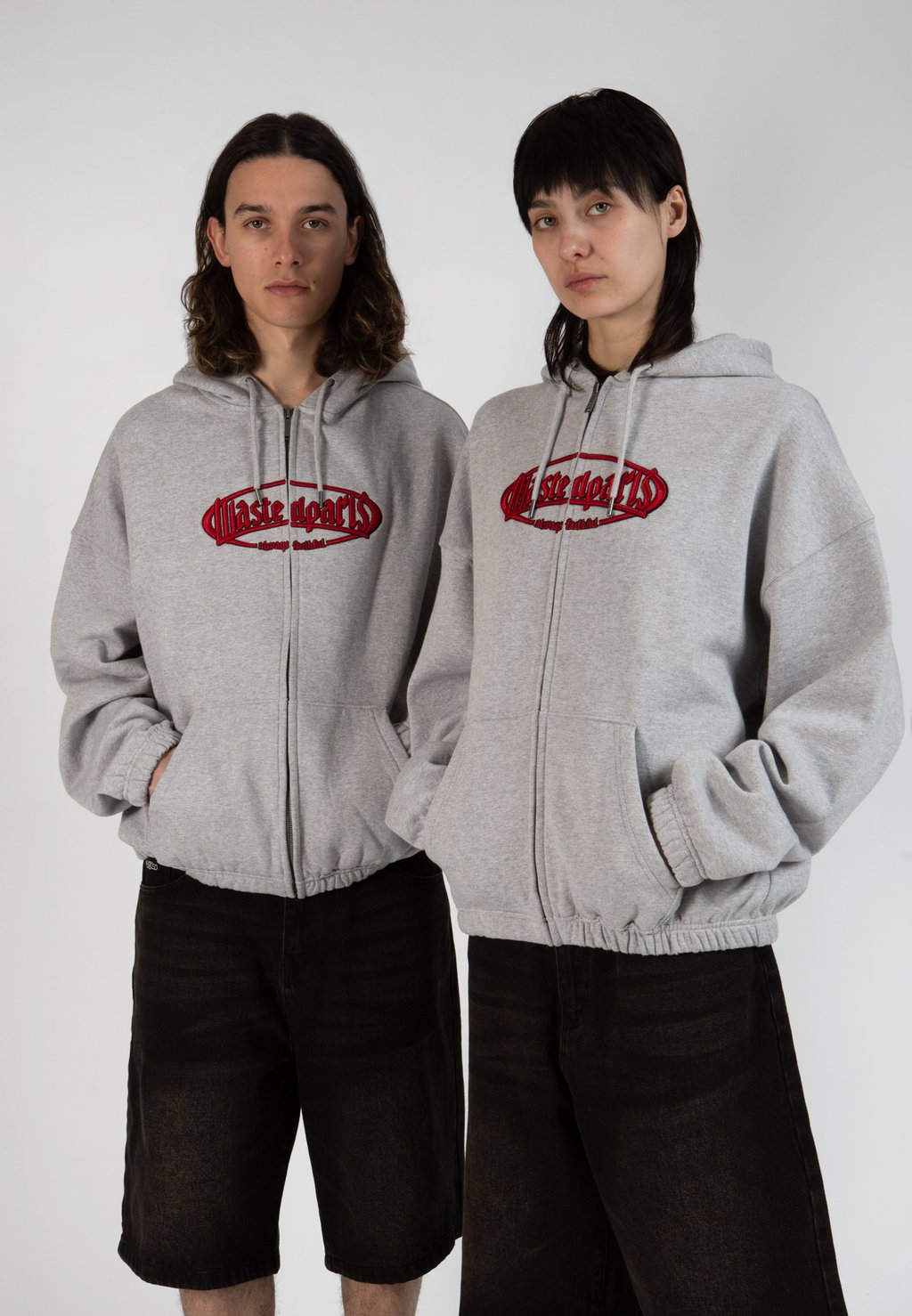 

Толстовка на молнии YARD BOXY ZIP HOODIE UNISEX Wasted Paris, серый