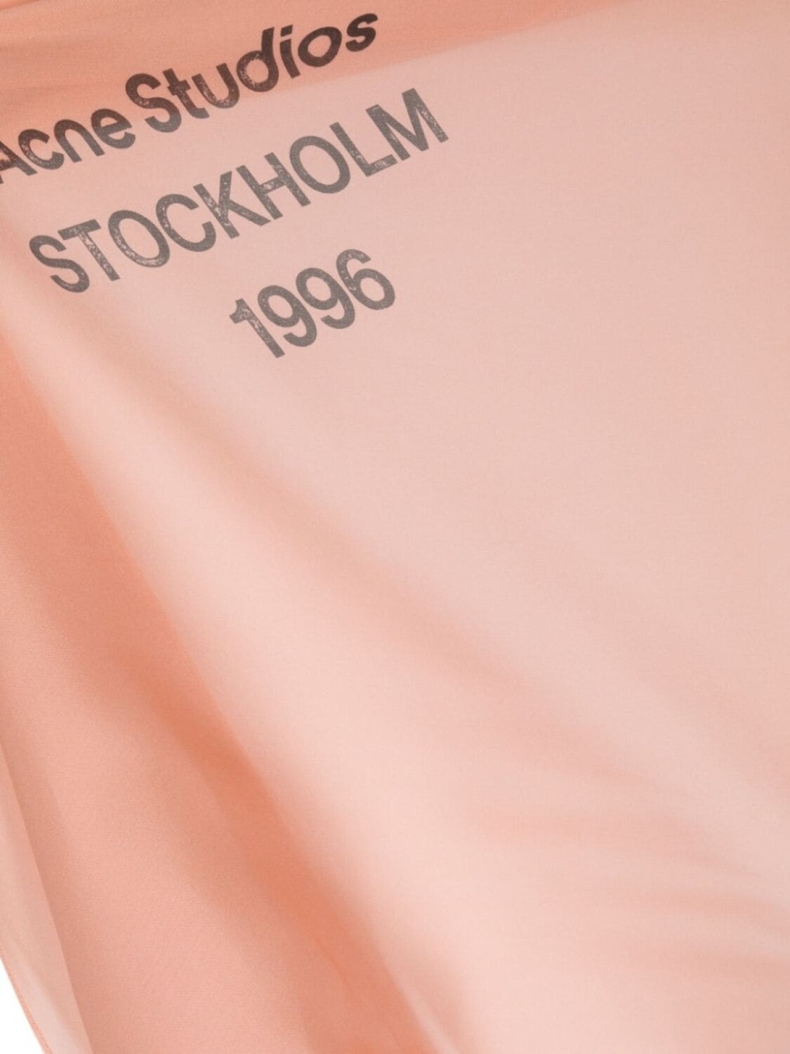 Шелковый платок с графичным принтом Acne Studios, розовый — фото 3