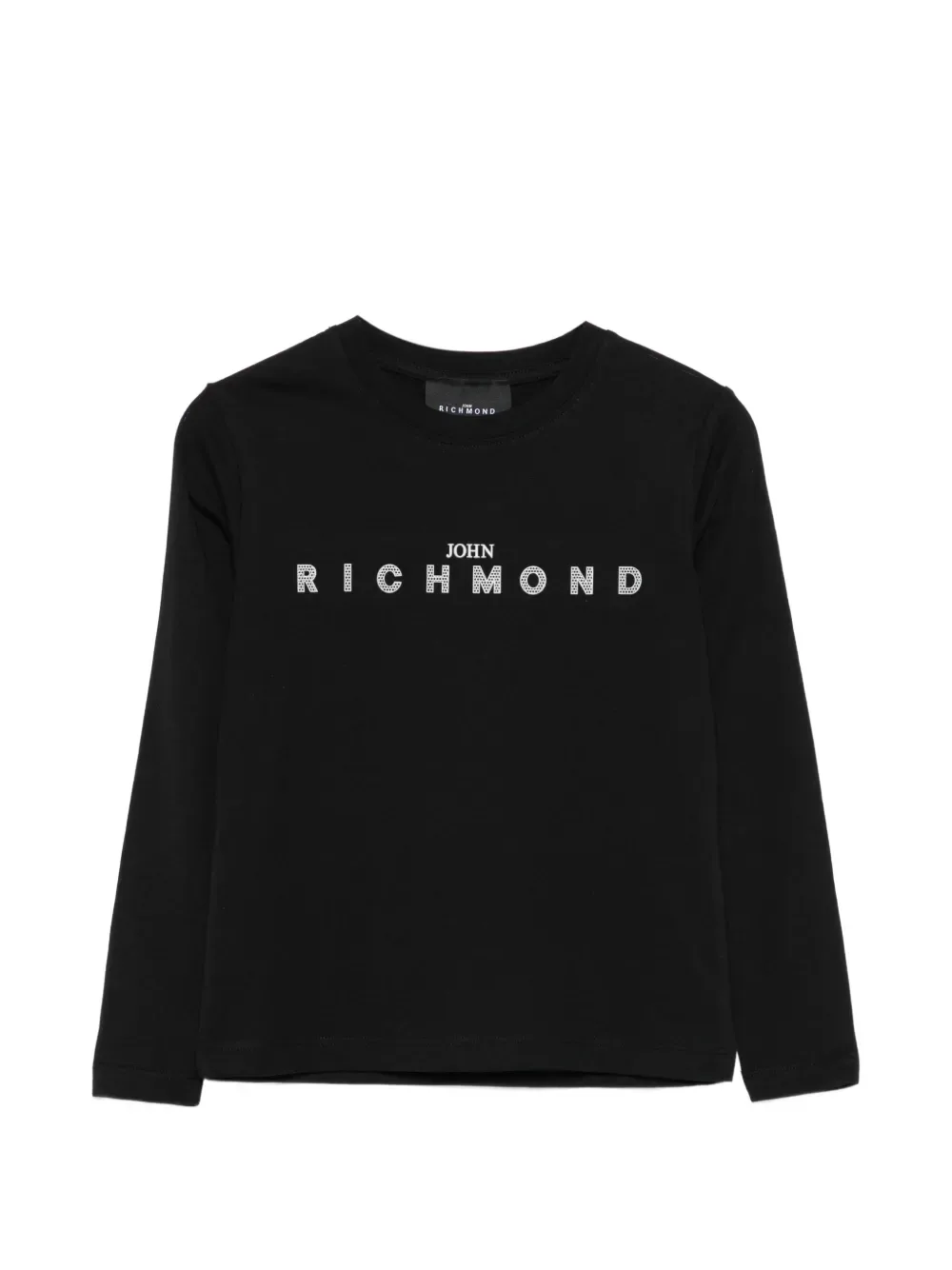 Футболка с длинными рукавами и логотипом John Richmond Junior, черный