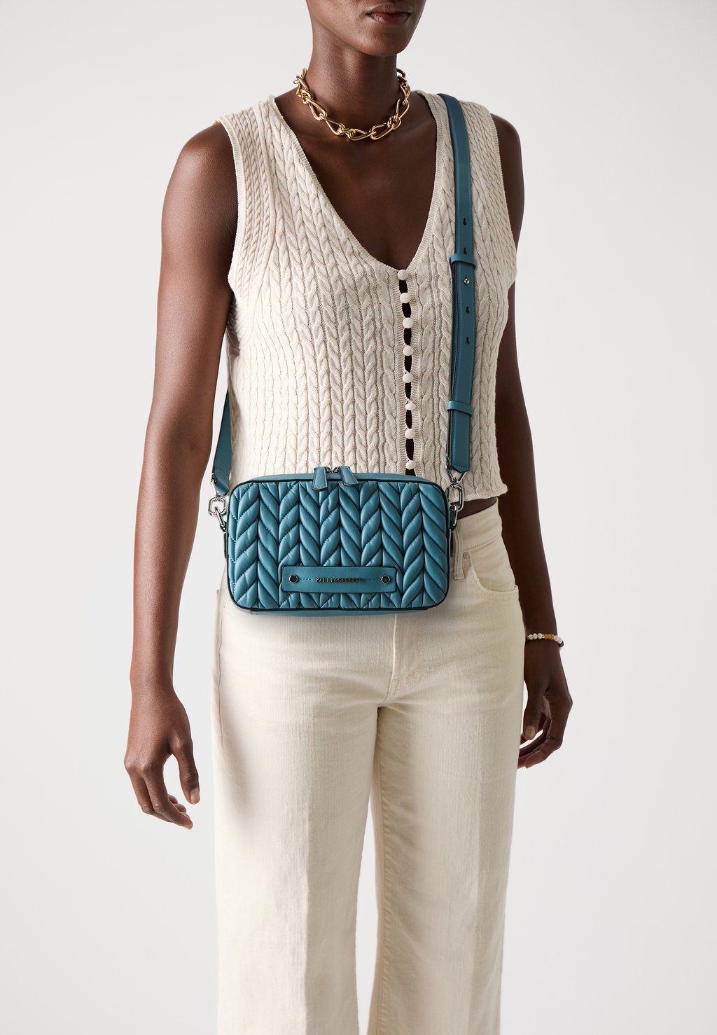 

Сумка через плечо WEAVE CAMERA BAG - Across body bag KARL LAGERFELD, мультиколор