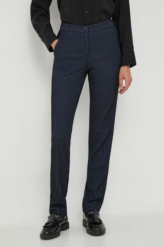 

Брюки из смесовой шерсти Emporio Armani, темно-синий