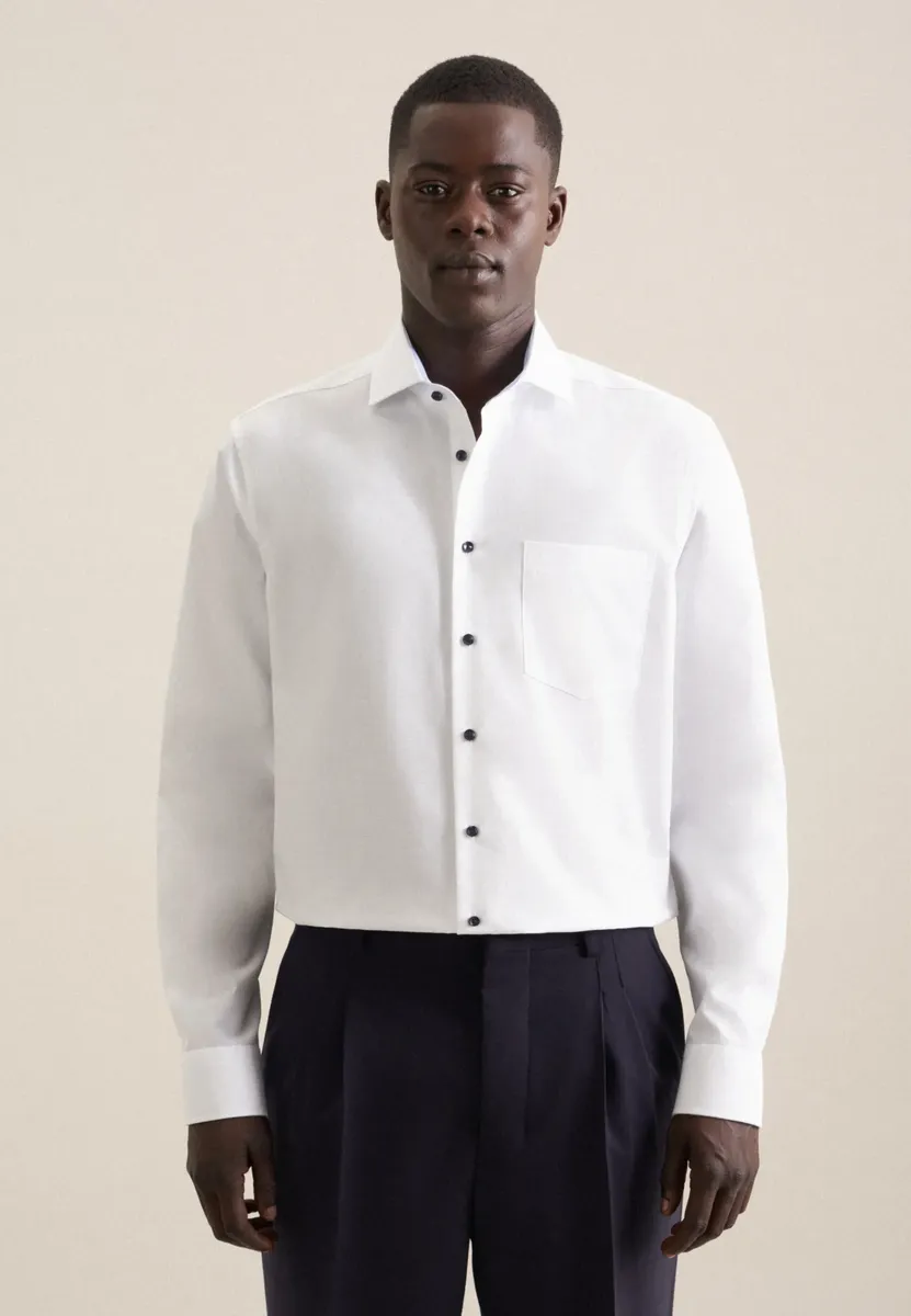 

Деловая рубашка seidensticker "Regular", стандартный воротник "Кент" с длинными рукавами, однотонная, голубой