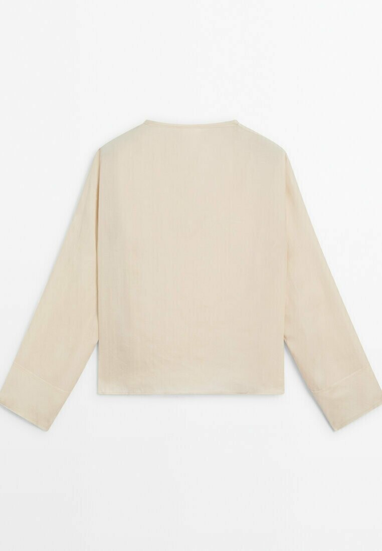 

Блуза V-NECK Massimo Dutti, бежевый
