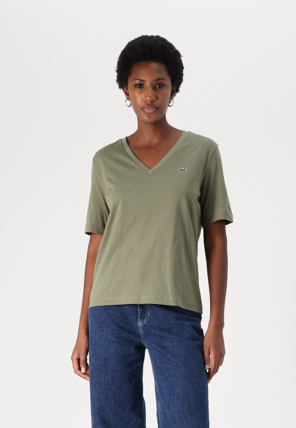 

Базовая футболка Lacoste, хаки