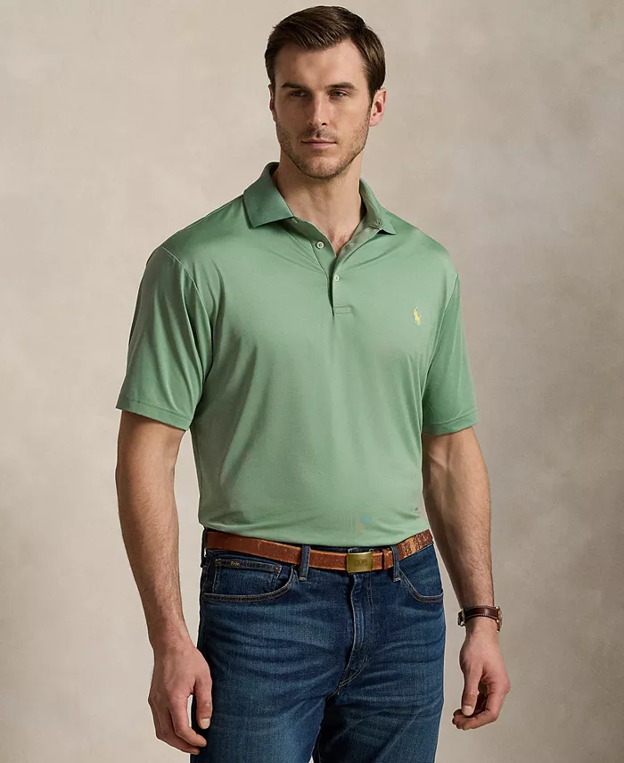 

Мужская поло из эластичного джерси Performance Stretch для высоких и полных Polo Ralph Lauren, синий