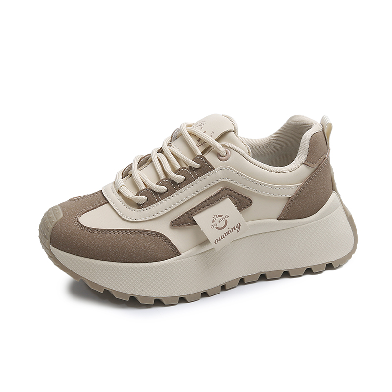 

Нескользящие износостойкие низкие кроссовки для детей и подростков FIRS Kids, бежевый/коричневый