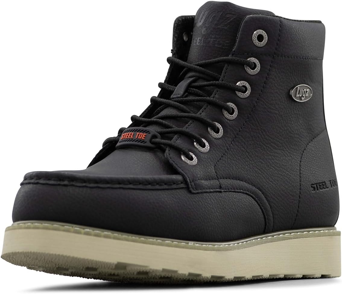 

Ботинки Lugz для мужчин Monterey с стальным носком, черный/кремовый